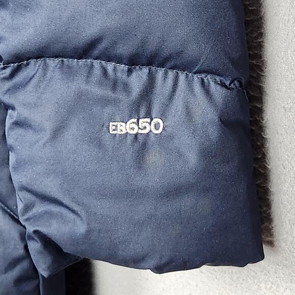 Eddie Bauer Coat Womens Medium Down Puffer Parka EB650 Faux Fur Hood 2-Way Zip - Picture 10 of 14